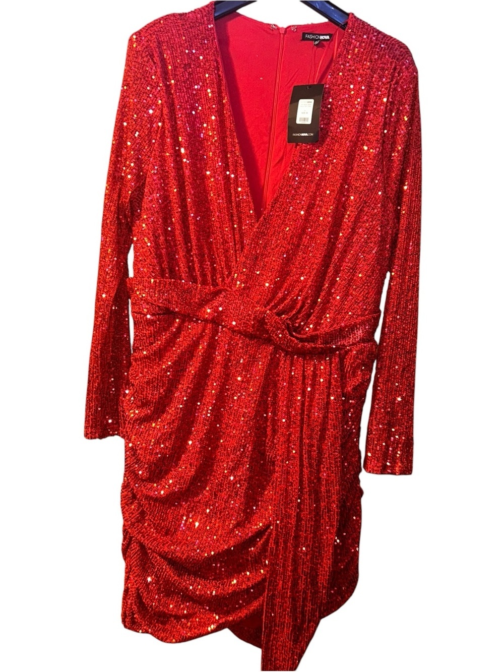 New fashion nova sequins red formal dress plus size 3X 22/24